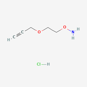 molecular formula C5H10ClNO2 B8126692 O-(2-prop-2-ynoxyethyl)hydroxylamine;hydrochloride 