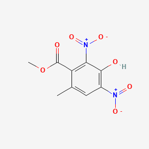 molecular formula C9H8N2O7 B8126728 Methyl 3-hydroxy-6-methyl-2,4-dinitrobenzoate 