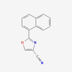 molecular formula C14H8N2O B8126730 2-(Naphthalen-1-yl)oxazole-4-carbonitrile 