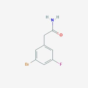 molecular formula C8H7BrFNO B8126735 2-(3-Bromo-5-fluorophenyl)acetamide 