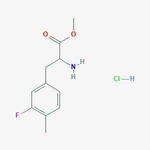 molecular formula C11H15ClFNO2 B8126739 Methyl 2-amino-3-(3-fluoro-4-methylphenyl)propanoate hydrochloride 
