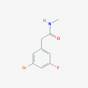 molecular formula C9H9BrFNO B8126740 2-(3-Bromo-5-fluorophenyl)-N-methylacetamide 