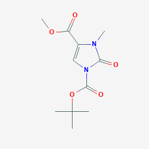 molecular formula C11H16N2O5 B8126770 Methyl 1-Boc-3-methyl-2-oxo-2,3-dihydro-1H-imidazole-4-carboxylate 