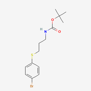molecular formula C14H20BrNO2S B8126800 tert-Butyl (3-((4-bromophenyl)thio)propyl)carbamate 