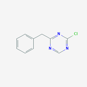 molecular formula C10H8ClN3 B8126834 2-Benzyl-4-chloro-1,3,5-triazine 