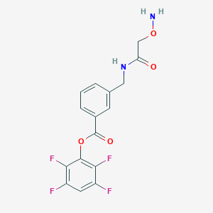 molecular formula C16H12F4N2O4 B8126891 Oxyamine-amido-benzoate-TFP ester 