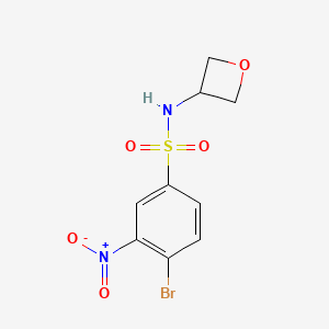 molecular formula C9H9BrN2O5S B8126899 4-Bromo-3-nitro-N-(oxetan-3-yl)benzenesulfonamide 