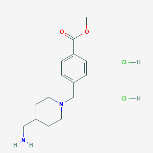 Methyl 4-((4-(aminomethyl)piperidin-1-yl)methyl)benzoate dihydrochloride