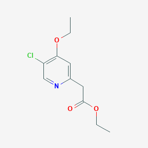 molecular formula C11H14ClNO3 B8126929 Ethyl 5-Chloro-4-ethoxypyridine-2-acetate 