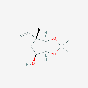 molecular formula C11H18O3 B8126937 (3aS,4S,6R,6aR)-6-ethenyl-2,2,6-trimethyl-hexahydrocyclopenta[d][1,3]dioxol-4-ol CAS No. 898817-61-3