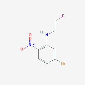 molecular formula C8H8BrFN2O2 B8126951 5-Bromo-N-(2-fluoroethyl)-2-nitrobenzenamine 