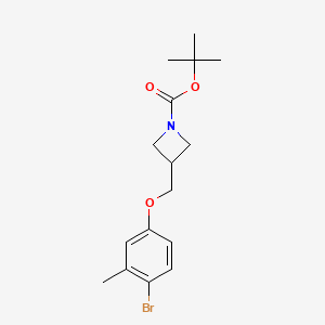 molecular formula C16H22BrNO3 B8126953 3-(4-Bromo-3-methylphenoxymethyl)-azetidine-1-carboxylic acid tert-butyl ester 
