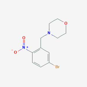 molecular formula C11H13BrN2O3 B8126955 4-(5-Bromo-2-nitrobenzyl)-morpholine 