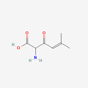 molecular formula C7H11NO3 B8126964 2-Amino-5-methyl-3-oxohex-4-enoic acid 