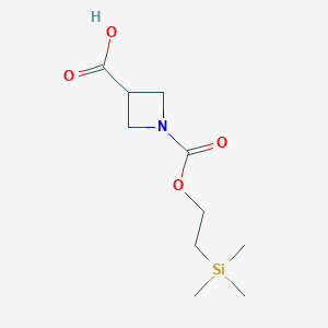 molecular formula C10H19NO4Si B8126988 1-((2-(Trimethylsilyl)ethoxy)carbonyl)azetidine-3-carboxylic acid 