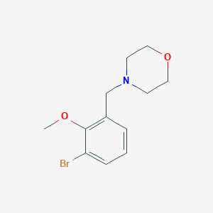 molecular formula C12H16BrNO2 B8126991 4-(3-Bromo-2-methoxybenzyl)morpholine 