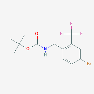 molecular formula C13H15BrF3NO2 B8127000 Tert-butyl (4-bromo-2-(trifluoromethyl)benzyl)carbamate 