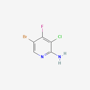 molecular formula C5H3BrClFN2 B8127011 5-Bromo-3-chloro-4-fluoropyridin-2-amine 