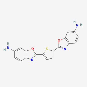 molecular formula C18H12N4O2S B8127052 2-[5-(6-Amino-1,3-benzoxazol-2-yl)thiophen-2-yl]-1,3-benzoxazol-6-amine 