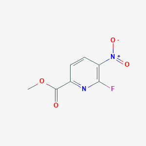 molecular formula C7H5FN2O4 B8127057 Methyl 6-Fluoro-5-nitropicolinate 