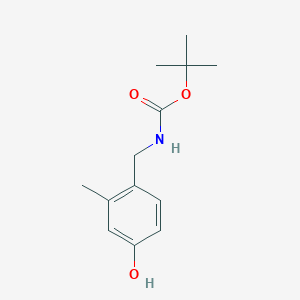 molecular formula C13H19NO3 B8127077 (4-Hydroxy-2-methylbenzyl)-carbamic acid tert-butyl ester 