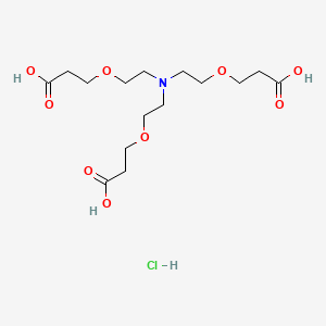 molecular formula C15H28ClNO9 B8127097 3-[2-[Bis[2-(2-carboxyethoxy)ethyl]amino]ethoxy]propanoic acid;hydrochloride 