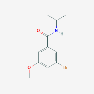 molecular formula C11H14BrNO2 B8127156 3-Bromo-N-isopropyl-5-methoxy-benzamide 