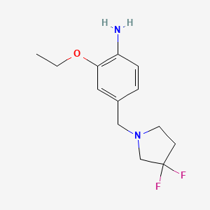 molecular formula C13H18F2N2O B8127172 4-(3,3-Difluoropyrrolidin-1-ylmethyl)-2-ethoxyphenylamine 