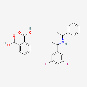 molecular formula C24H23F2NO4 B8127270 (S)-1-(3,5-Difluorophenyl)-N-((S)-1-phenylethyl)ethan-1-amine phthalate 