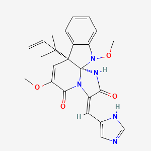 (1S,9R,14E)-14-(1H-imidazol-5-ylmethylidene)-2,11-dimethoxy-9-(2-methylbut-3-en-2-yl)-2,13,16-triazatetracyclo[7.7.0.01,13.03,8]hexadeca-3,5,7,10-tetraene-12,15-dione