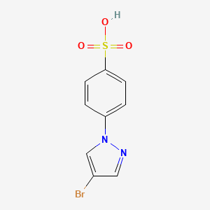molecular formula C9H7BrN2O3S B8127314 4-(4-Bromopyrazol-1-yl)benzenesulfonic acid 