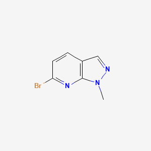 molecular formula C7H6BrN3 B8127319 6-Bromo-1-methylpyrazolo[3,4-b]pyridine 