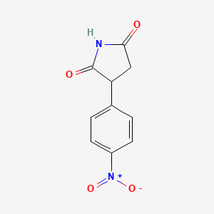 molecular formula C10H8N2O4 B8127358 3-(4-Nitrophenyl)pyrrolidine-2,5-dione CAS No. 32856-95-4