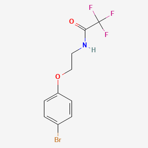 molecular formula C10H9BrF3NO2 B8127446 N-[2-(4-bromophenoxy)ethyl]-2,2,2-trifluoroacetamide 