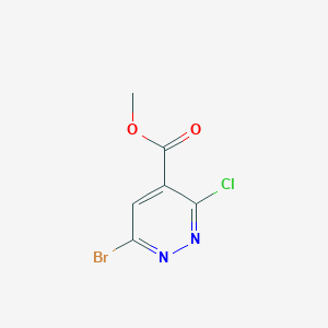 molecular formula C6H4BrClN2O2 B8127459 Methyl 6-bromo-3-chloropyridazine-4-carboxylate 