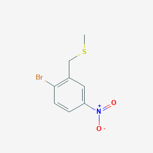 molecular formula C8H8BrNO2S B8127491 1-Bromo-2-methylsulfanylmethyl-4-nitro-benzene 