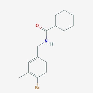 molecular formula C15H20BrNO B8127492 Cyclohexanecarboxylic acid 4-bromo-3-methylbenzylamide 