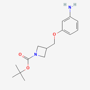 molecular formula C15H22N2O3 B8127520 3-(3-Aminophenoxymethyl)-azetidine-1-carboxylic acid tert-butyl ester 