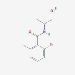 molecular formula C11H14BrNO2 B8127565 2-Bromo-N-[(2R)-1-hydroxypropan-2-yl]-6-methylbenzamide 