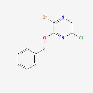 molecular formula C11H8BrClN2O B8127583 3-(Benzyloxy)-2-bromo-5-chloropyrazine 