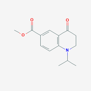 molecular formula C14H17NO3 B8127610 Methyl 1-Isopropyl-4-oxo-1,2,3,4-tetrahydroquinoline-6-carboxylate 