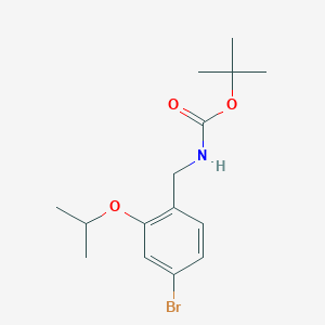 molecular formula C15H22BrNO3 B8127626 tert-Butyl 4-bromo-2-isopropoxybenzylcarbamate 