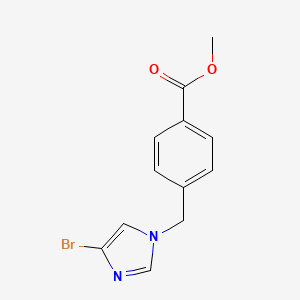 molecular formula C12H11BrN2O2 B8127667 4-(4-Bromo-imidazol-1-ylmethyl)-benzoic acid methyl ester 