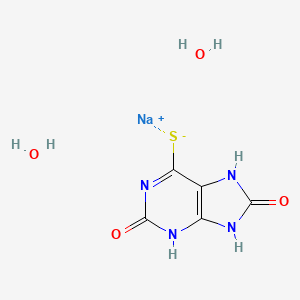 sodium;2,8-dioxo-7,9-dihydro-3H-purine-6-thiolate;dihydrate