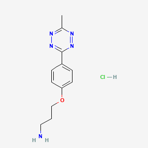 molecular formula C12H16ClN5O B8127684 盐酸3-(4-(6-甲基-1,2,4,5-四嗪-3-基)苯氧基)丙-1-胺 CAS No. 1802908-03-7
