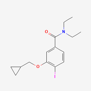 molecular formula C15H20INO2 B8127712 3-(cyclopropylmethoxy)-N,N-diethyl-4-iodobenzamide 