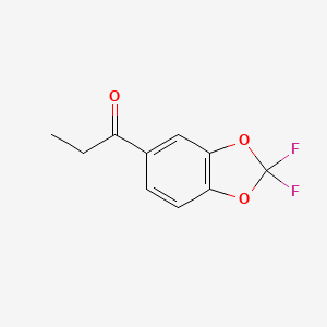 molecular formula C10H8F2O3 B8127731 1-(2,2-Difluoro-2H-1,3-benzodioxol-5-yl)propan-1-one 