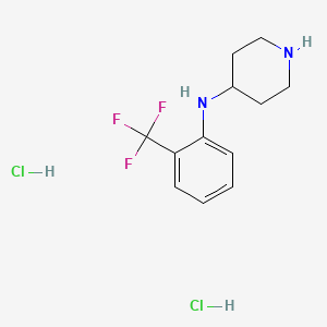 molecular formula C12H17Cl2F3N2 B8127749 Piperidin-4-yl-(2-trifluoromethyl-phenyl)-amine dihydrochloride 