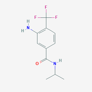 molecular formula C11H13F3N2O B8127762 3-Amino-N-isopropyl-4-trifluoromethylbenzamide 