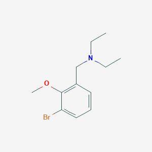 molecular formula C12H18BrNO B8127774 N-(3-bromo-2-methoxybenzyl)-N-ethylethanamine 